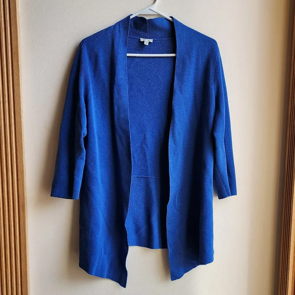 Talbots Cobalt Blue Open Cardigan Size Petite Small